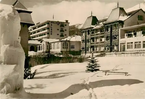 AK / Ansichtskarte 73864439 Novy_Smokovec_Neuschmecks_SK Ortsmotiv mit Palace Hotel im Winter 