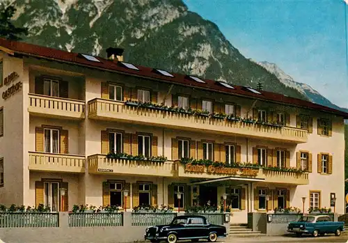 AK / Ansichtskarte  Mittenwald_Karwendel_Tirol Alpengasthof Hotel Goldener Adler Mittenwald_Karwendel