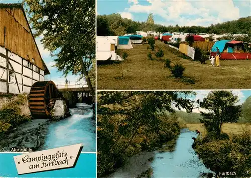 AK / Ansichtskarte  Stukenbrock Campingplatz am Furlbach Wasserrad Stukenbrock