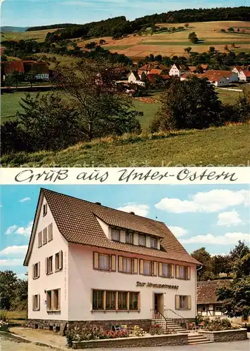AK / Ansichtskarte 73864484 Unter-Ostern Panorama Gasthaus Zur Kreuzstrasse Unter-Ostern