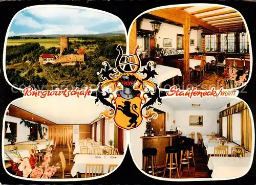 AK / Ansichtskarte 73864527 Burg_Staufeneck_Salach Burgwirtschaft Gastraeume Bar 