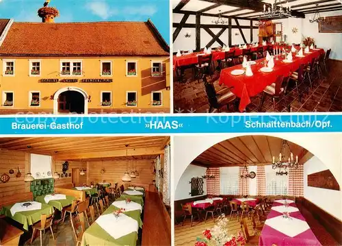 AK / Ansichtskarte 73864538 Schnaittenbach Brauerei Gasthof Haas Gastraeume Schnaittenbach