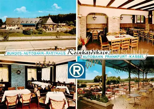 AK / Ansichtskarte 73864543 Reinhardshain BAB Rasthaus Reinhardshain Gastraeume Terrasse Reinhardshain