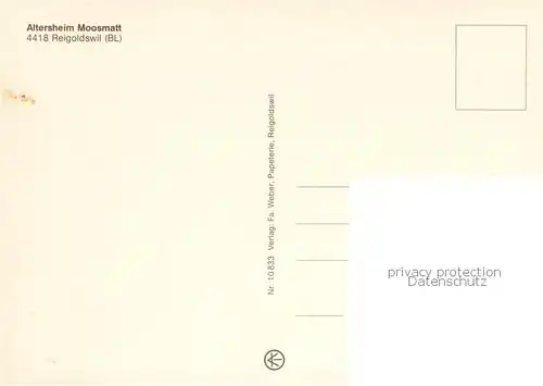AK / Ansichtskarte  Reigoldswil Altersheim Moosmatt Reigoldswil