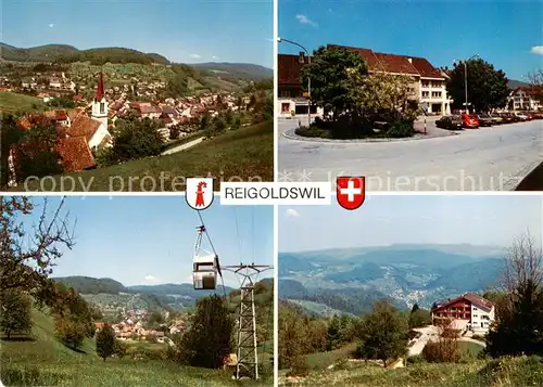 AK / Ansichtskarte  Reigoldswil Panorama Seilbahn Wasserfallen Dorfplatz Hotel Wasserfallen Reigoldswil