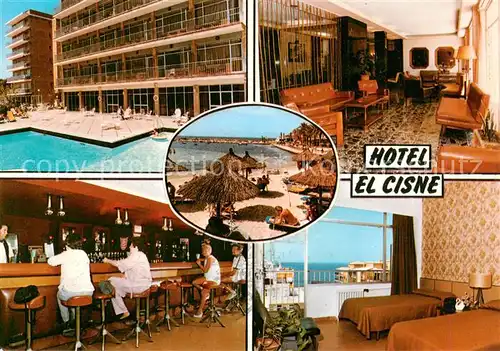 AK / Ansichtskarte  Can_Pastilla_Palma_de_Mallorca_ES Hotel El Cisne Pool Gastraum Bar Zimmer 