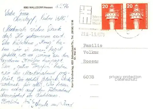 AK / Ansichtskarte 73864613 Walldorf_Hessen Rathaus Ehrenmal Ev Kirche Walldorf Hessen