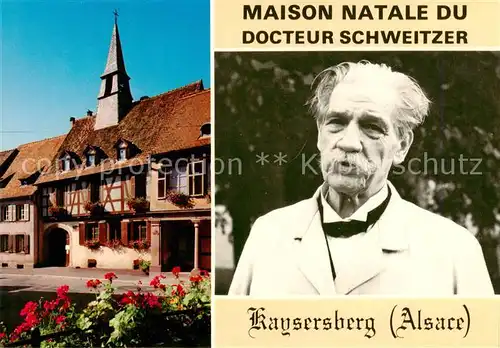 AK / Ansichtskarte  Kaysersberg_68_Haut_Rhin Maison natale du Docteur Schweitzer Portrait 