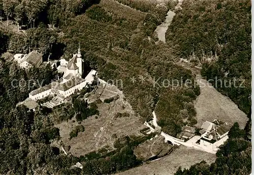 AK / Ansichtskarte  Lohr_Main Kirche Mariabuchen Fliegeraufnahme Lohr_Main