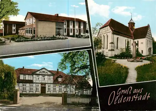 AK / Ansichtskarte 73864697 Oldenstadt Schule Gebaeude Kirche Oldenstadt