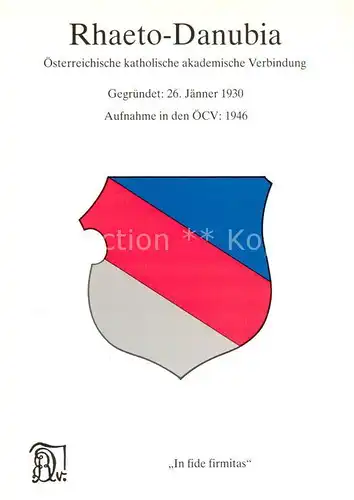 AK / Ansichtskarte  Wien_AT Rhaeto-Danubia Wappen Burschenschaft 