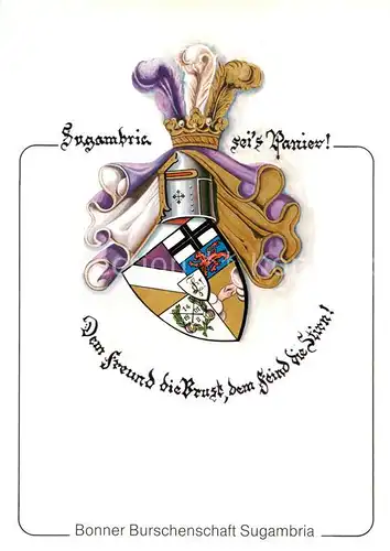 AK / Ansichtskarte  Bonn_Rhein Wappen Burschenschaft Sugambria Bonn_Rhein