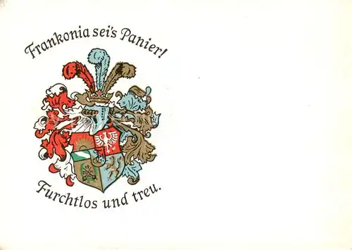 AK / Ansichtskarte 73864742 Frankfurt_Main Landsmannschaft im CC Frankonia Wappen Frankfurt Main