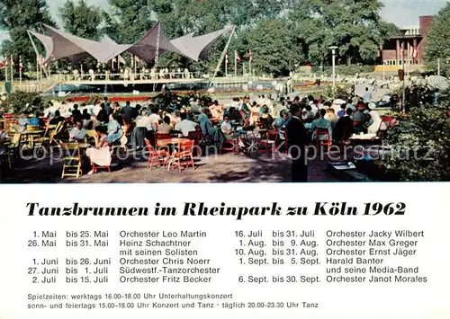 AK / Ansichtskarte 73864761 Koeln__Rhein Tanzbrunnen im Rheinpark 