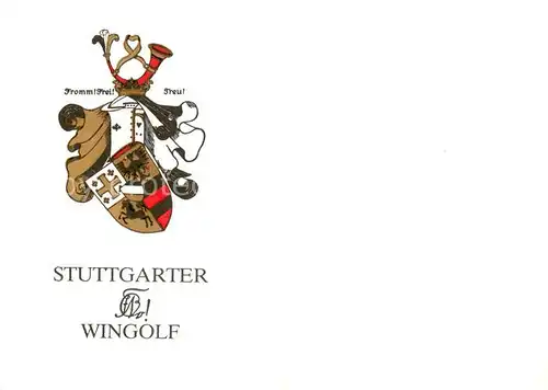 AK / Ansichtskarte 73864797 Stuttgart Stuttgarter Wingolf Wappen Studentika Stuttgart