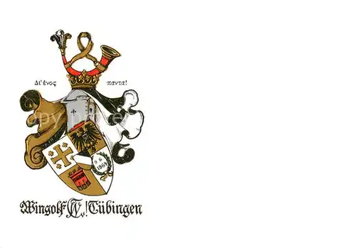 AK / Ansichtskarte 73864809 Tuebingen Tuebinger Wingolf Studentika Wappen Tuebingen