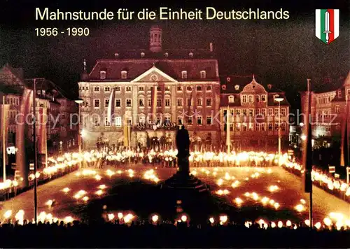 AK / Ansichtskarte 73864810 Bamberg Mahnstunde fuer die Einheit Deutschlands Nachtaufnahme Coburger Convent Studentika Bamberg