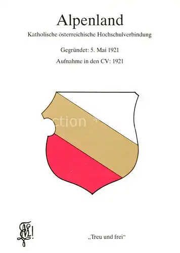 AK / Ansichtskarte 73864824 Wien_AT Alpenland Katholische oesterreichische Hochschulverbindung Studentika Wappen 