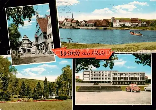 AK / Ansichtskarte 73864839 Woerth_Main Teilansichten Altstadt Parkanlagen Schule Woerth_Main