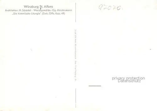 AK / Ansichtskarte  Wuerzburg_Bayern Pfarrei St. Alfons Wandgemaelde Die himmlische Liturgie 