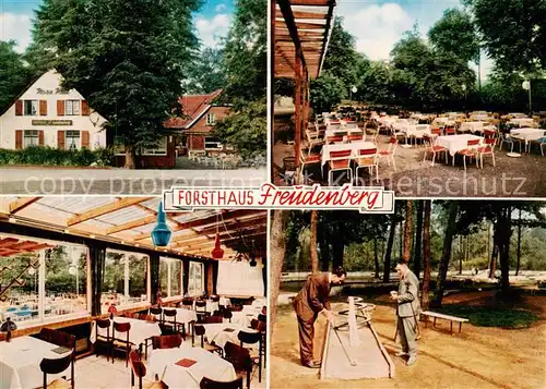 AK / Ansichtskarte  Altschermbeck Forsthaus Freudenberg Restaurant Gartenterrasse Minigolf Altschermbeck