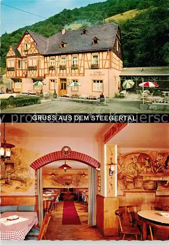 AK / Ansichtskarte 73864874 Steeg_Bacharach Gasthaus zur alten Muehle Gaststube Steeg Bacharach