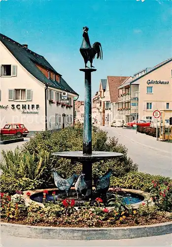 AK / Ansichtskarte  Immenstaad_Bodensee Gasthof Schiff Hennenschlitterbrunnen Immenstaad_Bodensee