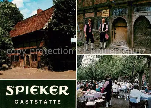 AK / Ansichtskarte  Bad_Zwischenahn Spieker Gaststaette Trachten Garten Terrasse Bad_Zwischenahn