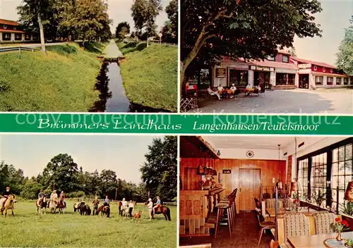 AK / Ansichtskarte  Langenhausen Bruemmers Landhaus Gaststube Reiter Terrasse Langenhausen