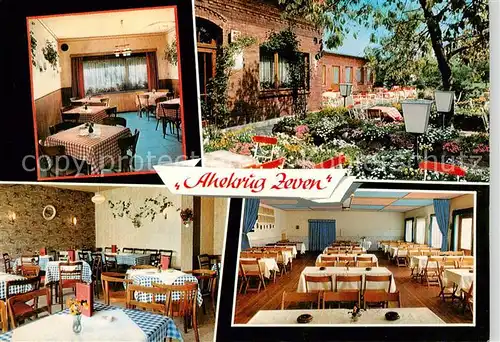 AK / Ansichtskarte  Zeven Ahekrug Gastraeume Garten Terrasse Zeven