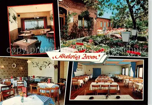 AK / Ansichtskarte  Zeven Ahekrug Gastraeume Garten Terrasse Zeven