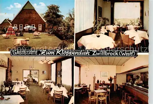 AK / Ansichtskarte  Zwillbrock Gaststaette Zum Kloppendiek Gastraeume Bar Zwillbrock