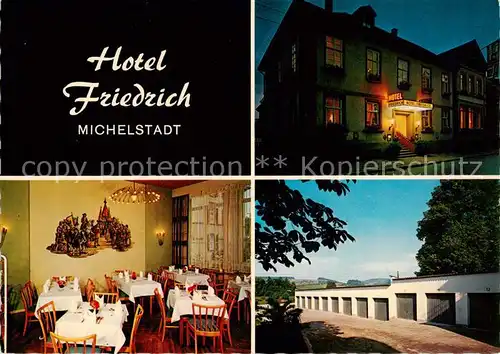 AK / Ansichtskarte 73864972 Michelstadt Hotel Friedrich Gaststube Garagen Michelstadt