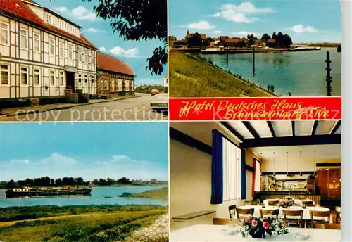 AK / Ansichtskarte  Schnackenburg Hotel Deutsches Haus Gaststube Elbepartien Schnackenburg