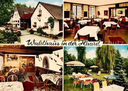 AK / Ansichtskarte 73864997 Bockum_Datteln Cafe Restaurant Waldhaus in der Haard Gastraeume Terrasse Bockum Datteln
