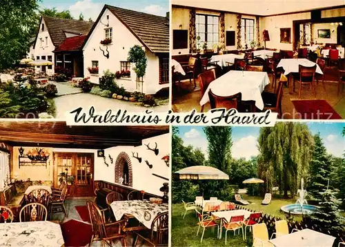 AK / Ansichtskarte  Bockum_Datteln Cafe Restaurant Waldhaus in der Haard Gastraeume Terrasse Bockum Datteln