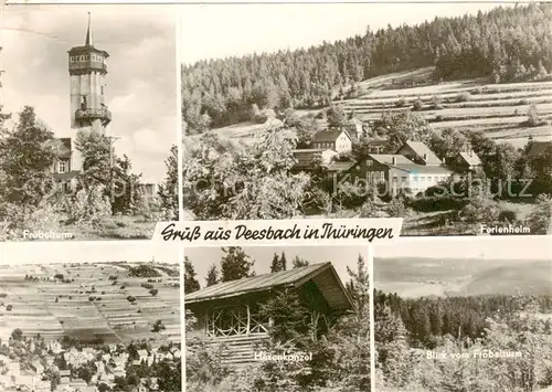 AK / Ansichtskarte 73865027 Deesbach Froebelturm Ferienheim Hasenkanzel Panorama Deesbach