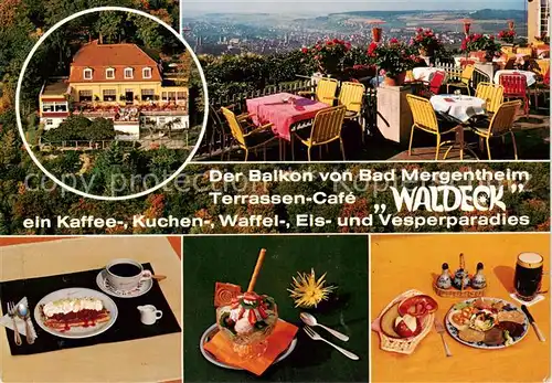 AK / Ansichtskarte  Bad_Mergentheim Terrassen-Café Waldeck Fernsicht Bad_Mergentheim