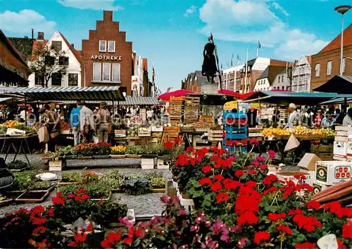 AK / Ansichtskarte  Husum__Nordfriesland Wochenmarkt 