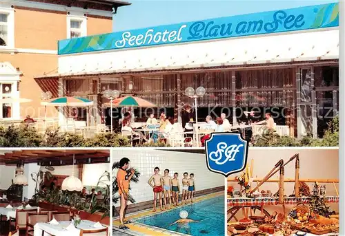AK / Ansichtskarte  Plau_Mecklenburg Seehotel Plau am See Restaurant Terrasse Hallenbad Plau_Mecklenburg