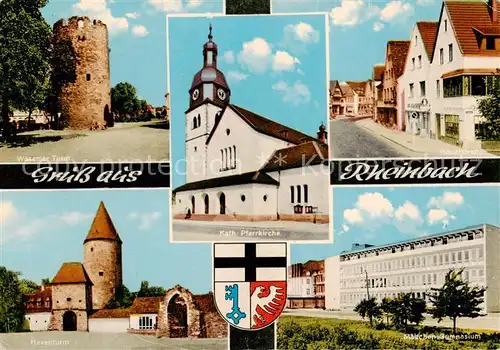 AK / Ansichtskarte  Rheinbach Wassmer Turm Hauptstrasse Hexenturm Maedchen Gymnasium Kath Pfarrkirche Rheinbach