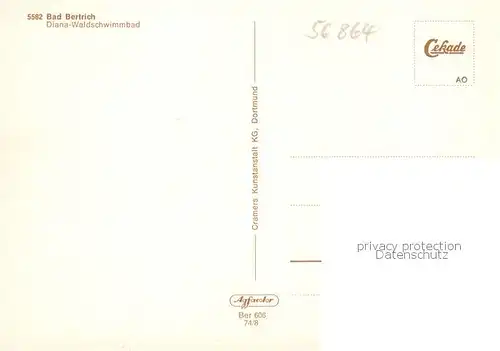 AK / Ansichtskarte  Bad_Bertrich Diana Waldschwimmbad Bad_Bertrich