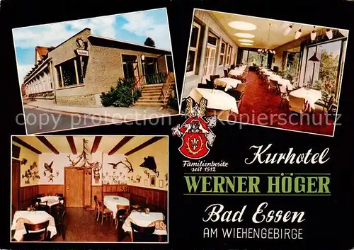 AK / Ansichtskarte  Bad_Essen Kurhotel Werner Hoeger Gastraeume Bad_Essen