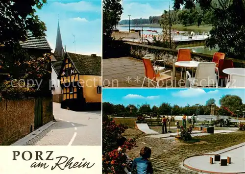 AK / Ansichtskarte 73865188 Porz_Koeln_Rhein Kirchgasse Schwimmbad Minigolfplatz 