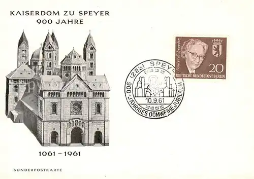 AK / Ansichtskarte 73865203 Speyer_Rhein Kaiserdom Speyer Rhein