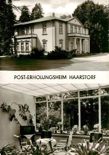 AK / Ansichtskarte 73865227 Haarstorf Post-Erholungsheim Gastraum Haarstorf