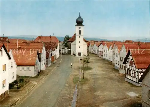 AK / Ansichtskarte 73865255 Langenleiten_Sandberg Ortsansicht mit Kirche 