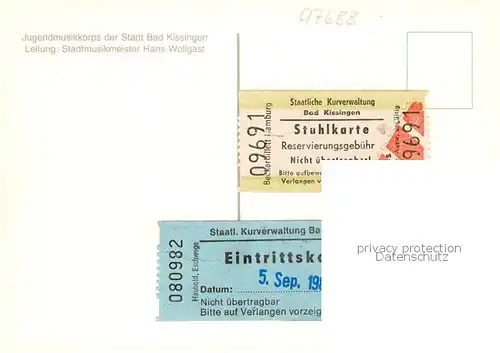 AK / Ansichtskarte  Bad_Kissingen Jugendmusikkorps Traditionsuniformen Bad_Kissingen
