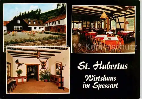 AK / Ansichtskarte 73865288 Windheim_Hafenlohr St. Hubertus Wirtshaus im Spessart Windheim Hafenlohr