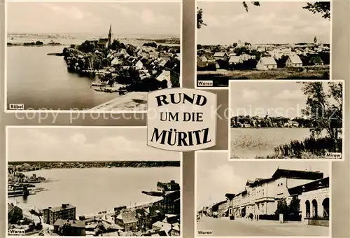 AK / Ansichtskarte  Roebel_Mueritz mit Waren Details und Mirow Roebel Mueritz